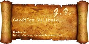 Gerócs Vilibald névjegykártya